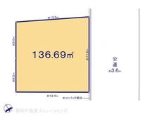 【千葉県/船橋市東船橋】船橋市東船橋6丁目 土地 区画図