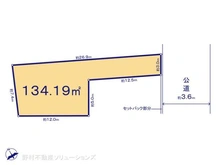 【千葉県/船橋市東船橋】船橋市東船橋6丁目 土地 区画図