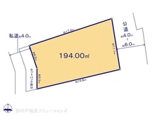 【千葉県/船橋市金杉】船橋市金杉7丁目 土地 区画図