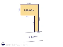 【千葉県/船橋市芝山】船橋市芝山6丁目 土地 区画図