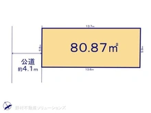 【千葉県/船橋市湊町】船橋市湊町3丁目 土地 区画図