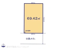 【千葉県/船橋市山手】船橋市山手2丁目 土地 区画図