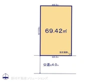 【千葉県/船橋市山手】船橋市山手2丁目 土地 区画図