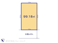 【千葉県/船橋市坪井東】船橋市坪井東1丁目 土地 区画図