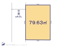 【千葉県/船橋市浜町】船橋市浜町1丁目 土地 区画図