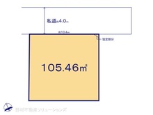 【千葉県/船橋市咲が丘】船橋市咲が丘4丁目 土地 区画図
