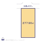 【千葉県/船橋市芝山】船橋市芝山7丁目 土地 区画図