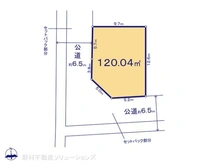 【千葉県/船橋市芝山】船橋市芝山6丁目 土地 区画図
