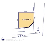 【千葉県/船橋市芝山】船橋市芝山6丁目 土地 区画図