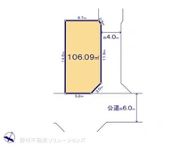 【神奈川県/大和市西鶴間】大和市西鶴間4丁目 土地 区画図