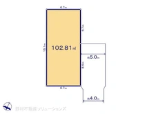 【神奈川県/大和市西鶴間】大和市西鶴間4丁目 土地 区画図