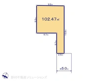 【神奈川県/大和市西鶴間】大和市西鶴間4丁目 土地 区画図