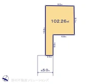 【神奈川県/大和市西鶴間】大和市西鶴間4丁目 土地 区画図
