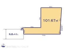 【神奈川県/大和市福田】大和市福田5丁目 土地 区画図