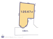 【神奈川県/相模原市中央区淵野辺本町】相模原市中央区淵野辺本町3丁目 土地 区画図