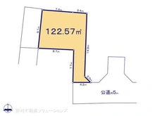 【神奈川県/相模原市中央区淵野辺本町】相模原市中央区淵野辺本町3丁目 土地 区画図
