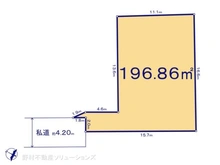 【神奈川県/大和市上草柳】大和市上草柳9丁目 土地 区画図
