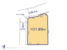 【神奈川県/横浜市南区六ツ川】横浜市南区六ツ川1丁目 土地 区画図