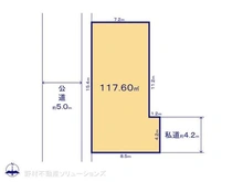 【東京都/三鷹市井口】三鷹市井口5丁目 土地 区画図