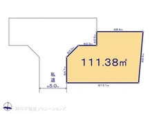 【東京都/西東京市芝久保町】西東京市芝久保町3丁目 土地 区画図