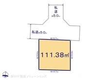【東京都/西東京市芝久保町】西東京市芝久保町3丁目 土地 区画図