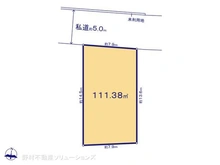 【東京都/西東京市芝久保町】西東京市芝久保町3丁目 土地 区画図