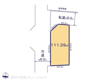 【東京都/西東京市芝久保町】西東京市芝久保町3丁目 土地 区画図