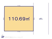 【東京都/西東京市富士町】西東京市富士町2丁目 土地 区画図