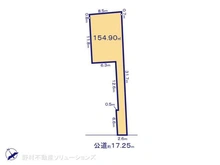 【東京都/武蔵野市関前】武蔵野市関前4丁目 土地 区画図