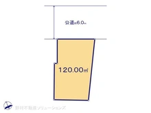 【東京都/調布市西つつじケ丘】調布市西つつじケ丘4丁目 土地 区画図