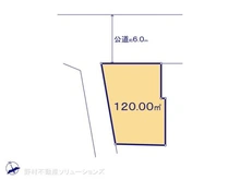 【東京都/調布市西つつじケ丘】調布市西つつじケ丘4丁目 土地 区画図