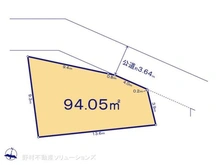【東京都/調布市多摩川】調布市多摩川3丁目 土地 区画図