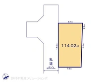 【東京都/調布市富士見町】調布市富士見町2丁目 土地 区画図