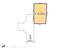 【東京都/調布市富士見町】調布市富士見町2丁目 土地 区画図