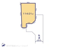 【東京都/調布市富士見町】調布市富士見町2丁目 土地 区画図