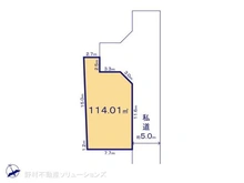 【東京都/調布市富士見町】調布市富士見町2丁目 土地 区画図