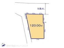 【東京都/調布市西つつじケ丘】調布市西つつじケ丘4丁目 土地 区画図
