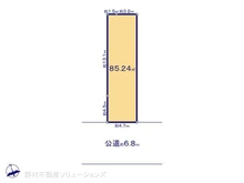 【神奈川県/横浜市港北区日吉本町】横浜市港北区日吉本町4丁目 土地 区画図