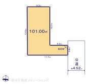 【神奈川県/横浜市港北区新吉田東】横浜市港北区新吉田東5丁目 土地 区画図