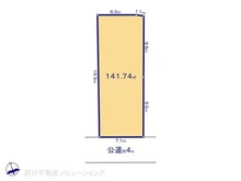 【神奈川県/横浜市港北区下田町】横浜市港北区下田町3丁目 土地 区画図