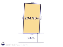 【神奈川県/横浜市港南区港南台】横浜市港南区港南台6丁目 土地 区画図
