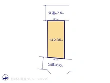 【神奈川県/横浜市都筑区中川】横浜市都筑区中川4丁目 土地 区画図