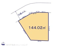 【神奈川県/横浜市都筑区中川】横浜市都筑区中川5丁目 土地 区画図