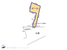 【神奈川県/川崎市宮前区犬蔵】川崎市宮前区犬蔵3丁目 土地 区画図