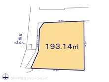 【東京都/国分寺市南町】国分寺市南町3丁目 土地 区画図