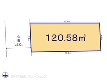 【東京都/小平市学園東町】小平市学園東町 土地 区画図