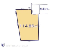 【東京都/杉並区高井戸東】杉並区高井戸東4丁目 土地 区画図