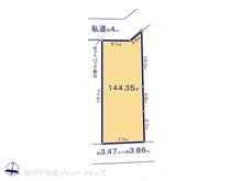 【東京都/杉並区阿佐谷北】杉並区阿佐谷北3丁目 土地 区画図