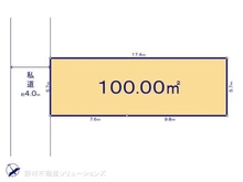 【東京都/杉並区宮前】杉並区宮前2丁目 土地 区画図