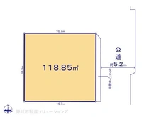 【東京都/世田谷区北烏山】世田谷区北烏山7丁目 土地 区画図